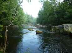 Řeka Vltava-Čertovy stěna.